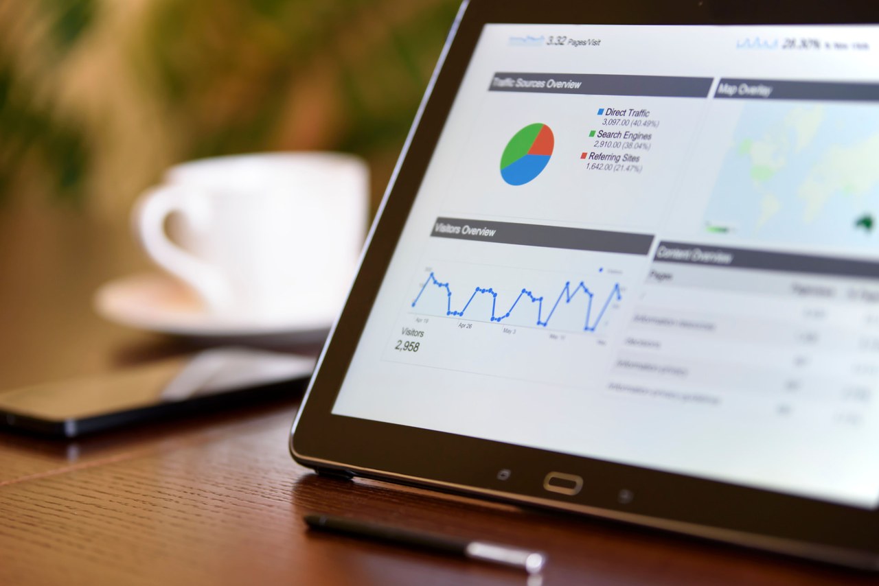 Paid media analytics dashboard on laptop